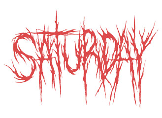 Lettering hand drawn metal underground font name days 