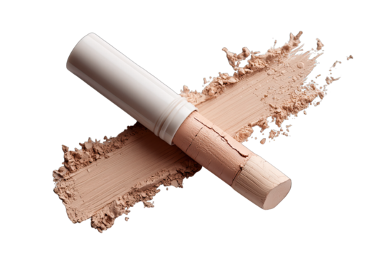 Concealer stick on a white background