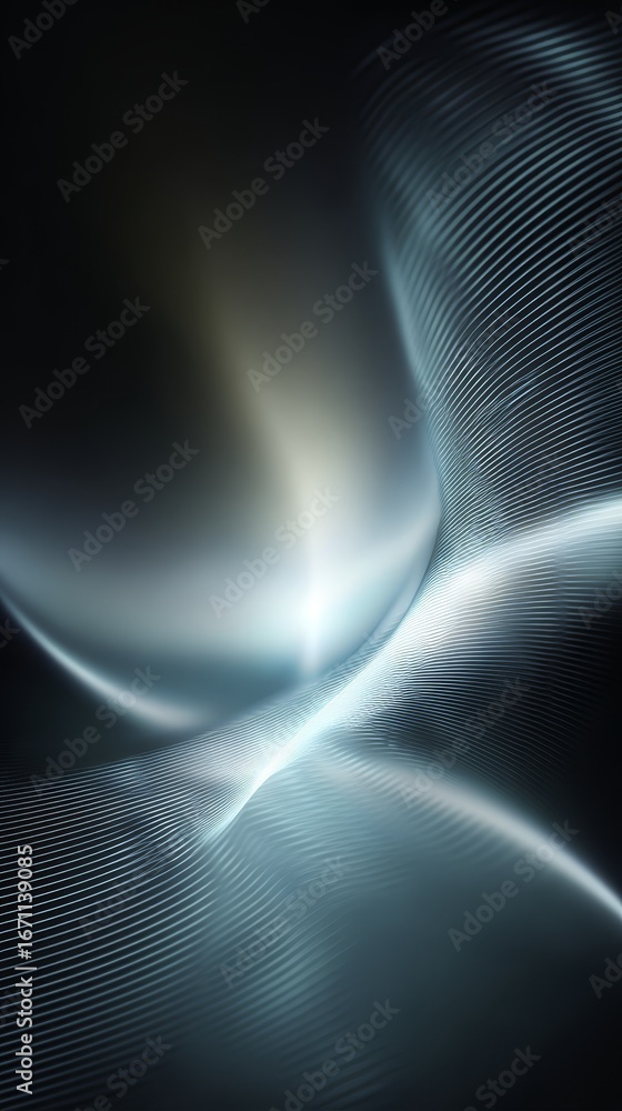 Poster abstract background with dynamic wavy lines and glowing light effects for modern designs.