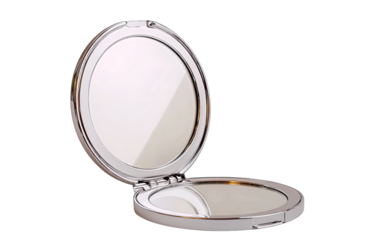 Cosmetic mirror on a white background