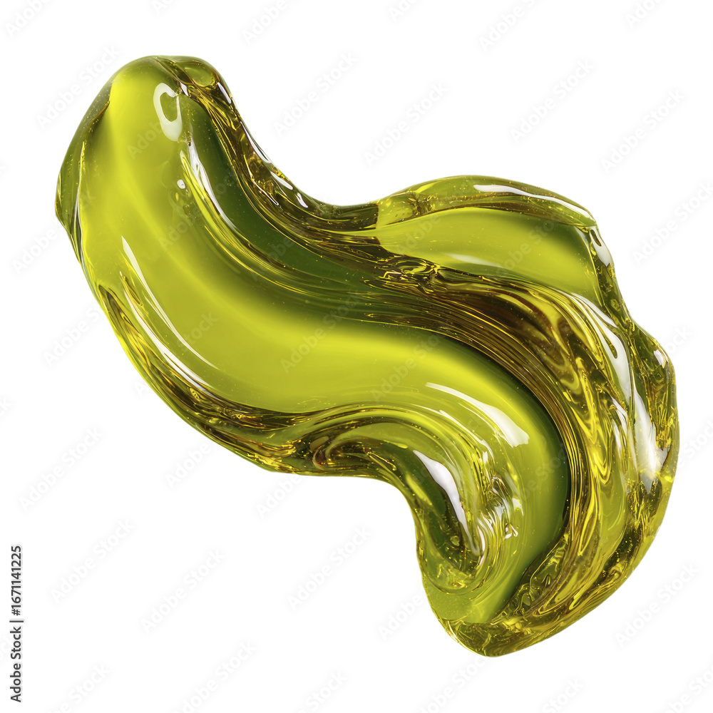Poster viscous translucent liquid with glossy texture and swirling patterns fluid