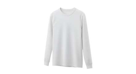 A plain, light gray long-sleeved t-shirt, displayed against a white background.