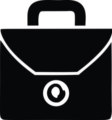 Modern black briefcase icon for business professionalism and travel ready for digital and print applications