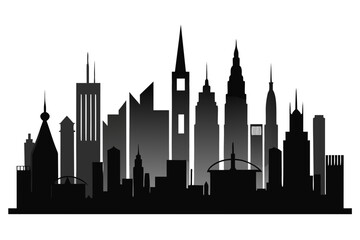 Fototapeta premium London city skyline silhouette with flag vector illustration