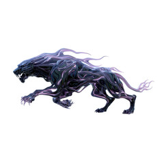 Obraz premium Running beast hybrid isoleted on transparent background .