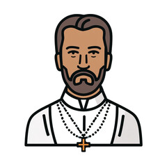 Obraz premium Clergy Icon Isolated on Transparent Background