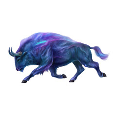 Obraz premium Running beast hybrid isoleted on transparent background .