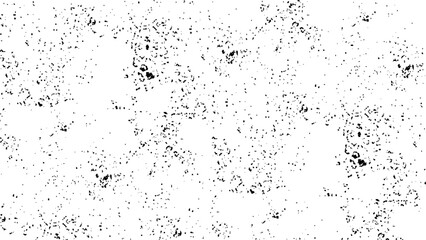 Distressed black texture. Dark grainy texture on white background. Rusted white effect. Grunge design elements. Vector illustration.