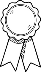 wax seal with ribbon vector