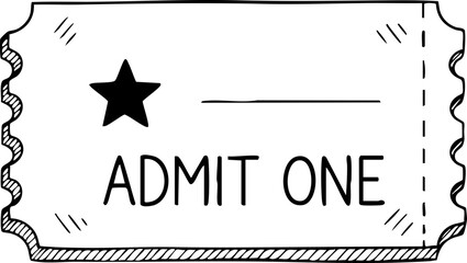 vector illustration of a admission ticket