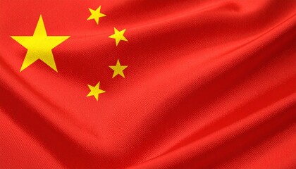 Chinese national flag with red field and five yellow stars in the top left corner, symbolizing unity under the Communist Party and revolutionary heritage.