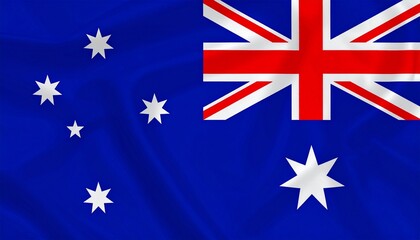 Fototapeta premium Australian national flag with blue field, Union Jack, Commonwealth Star, and Southern Cross constellation, symbolizing federation, heritage, and geographic identity.