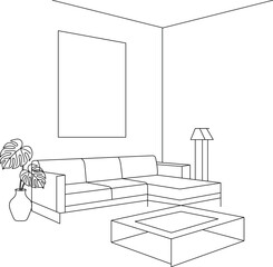 Fototapeta premium interior of a room