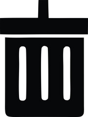 Simple trash can icon for digital design and deletion tasks clean minimalist symbol graphic
