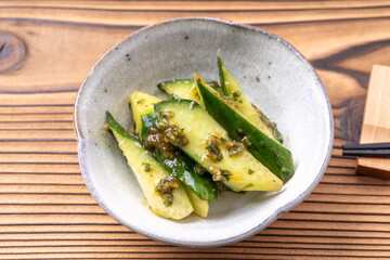 きゅうりの山椒味噌和え