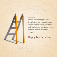 5 September, Happy Teacher's Day Creative Ad Poster