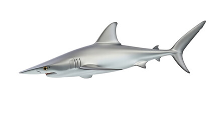Fototapeta premium Hammerhead Shark Full Body Realistic Illustration on White