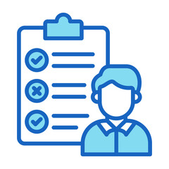 Fototapeta premium Organizer Icon Blue Color Style Vector Illustration