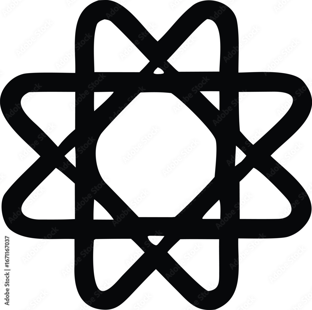 Aufkleber geometric star symbol abstract design black shape modern abstract icon geometric abstract symbol mod