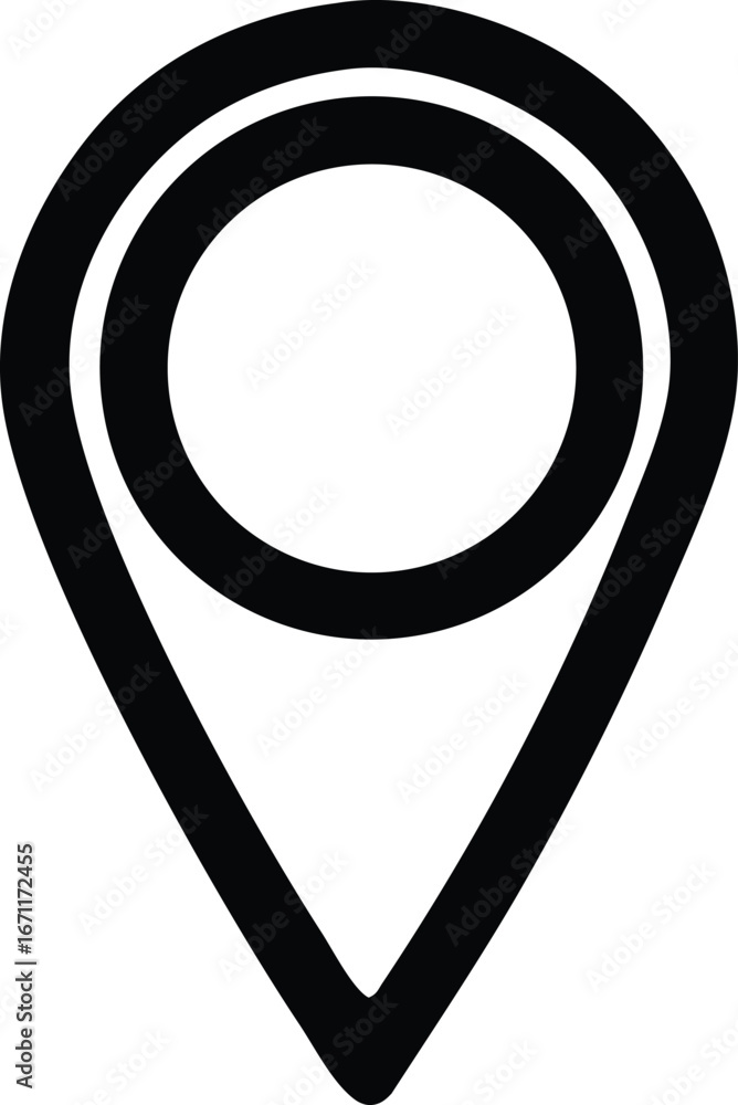 Aufkleber modern map pin icon simple and clean for digital applications location marker symbol for navigation 