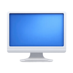 Fototapeta premium White monitor with a light-blue screen (1)
