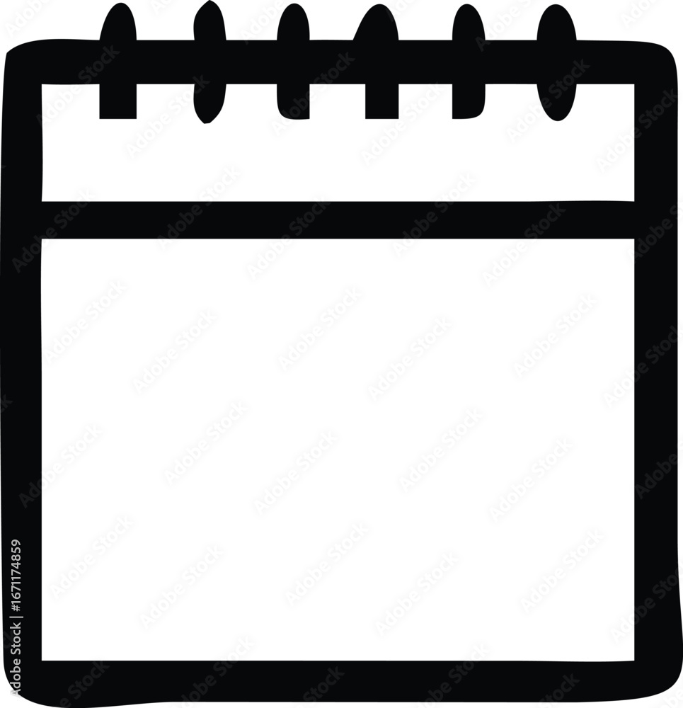 Aufkleber simple sketch style calendar icon graphic resource ready for digital use and graphic design projects