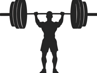 young man lifting weights
