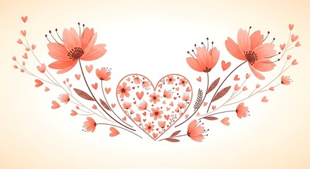 Floral Heart Design.