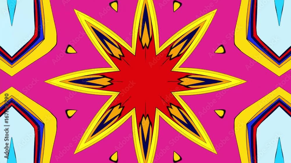 Poster abstract colorful kaleidoscope psychedelic background with circles
