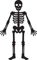 Skeleton silhouette vector EPS, spooky Halloween anatomy design, bones, scary, creepy, horror.