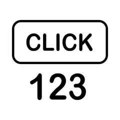 Click tracking icon with number counter