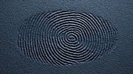 Imprint of a circular pattern on a dark surface.