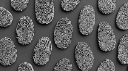 Abstract fingerprint patterns on a dark background.