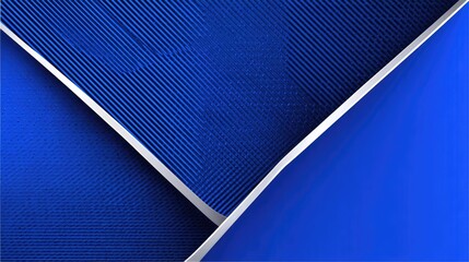 Two-toned geometric design with textured blue and silver.