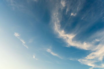 夏の空　夕暮れの時の空と雲256