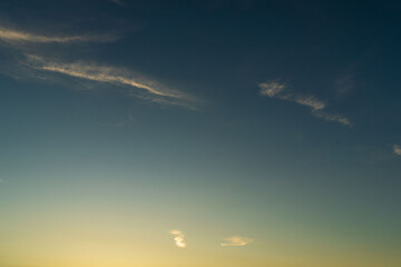 夏の空　夕暮れの時の空と雲258