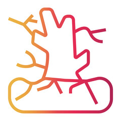 climate change Line Gradient Icon