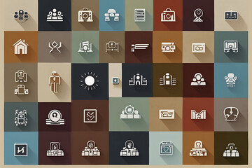 Modern infographic design template with flat icons for web and business use