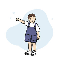 a child pointing a finger at something