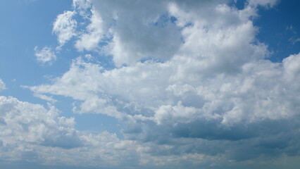 A Beautiful Cloudy Sky with a Soft Light Blue Background Radiating Calmness and Serenity