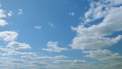 The Beautiful Sky with Soft Fluffy Clouds Displaying a Sense of Calmness and Serenity