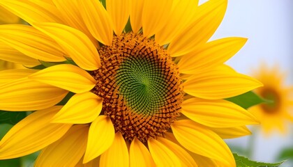 Obraz premium Sunflower Power A cheerful sunflower with a textured center and