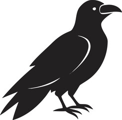Fototapeta premium Halloween Crow Silhouette Art Design