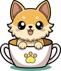 Cartoon Dog, Cute Cartoon Dog, Cute Cartoon Dog Vector Set, Cute Cartoon Dog Vector Set