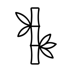An isolated simple, black and white bamboo plant, showcasing the elegance of natural plant.