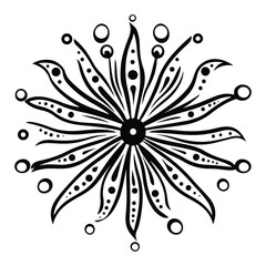 black and white symmetrical design