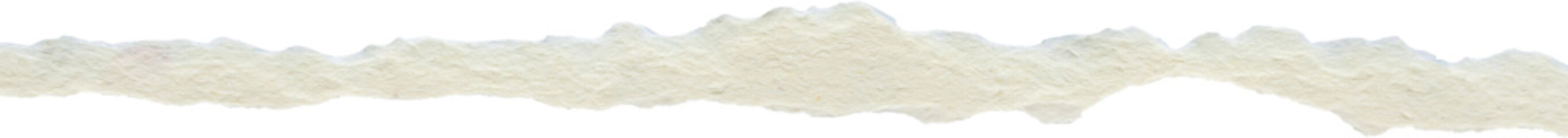 Ripped torn paper edges isolated on black background