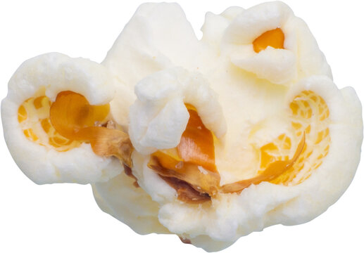 Tasty popcorn close up isolated on white background