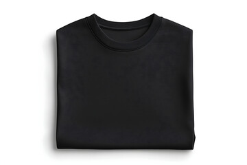 Discover the essential black crewneck sweatshirt, perfectly folded for a clean, modern aesthetic, ideal for any casual or layered look.