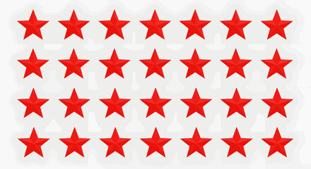 Dynamic pattern of vibrant red stars creating a visually striking and energetic festive celebration backdrop